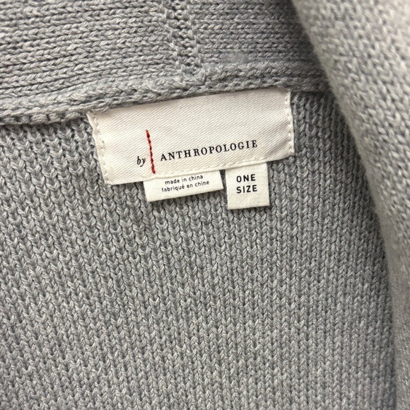 Anthropologie Gray Open-Front Cardigan - Picture 2 of 3